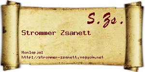 Strommer Zsanett névjegykártya