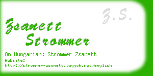 zsanett strommer business card